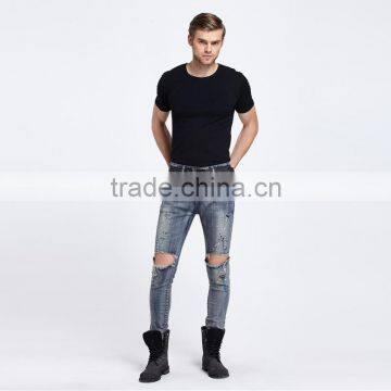New Casual Men's Fashion Men's Jeans Brand New Personality Male Personality Hole Jeans Pants photo-2