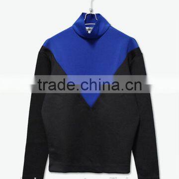 Custom Sweatshirt, Turtleneck Sweatshirts, Color Contrast Sweatshirt Women photo-4