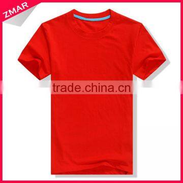 Mens 100 cotton wholesale high quality plain round neck t-shirt