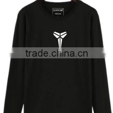Custom Logo Printing Casual Round Neck 100% Cotton Custom Long Sleeve Man Tshirt photo-5