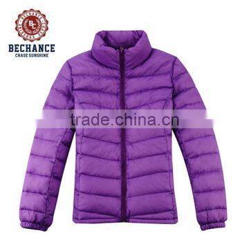 W1077 unisex stand collar ultralight down jacket