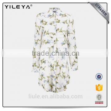 New Design Women Spring Summer Cartoon Pattern Print Shirt Dress photo-4
