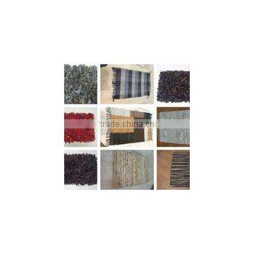 Leather shaggy rugs