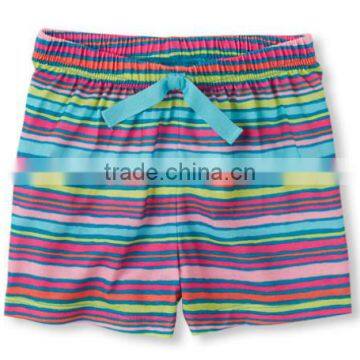 Summer girls rainbow striped pattern shorts baby girl crochet patterns pants