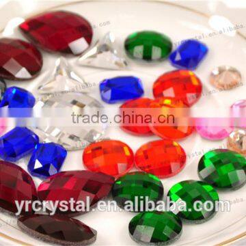 Glass beads rhinestones flat back crystal decorative mirror