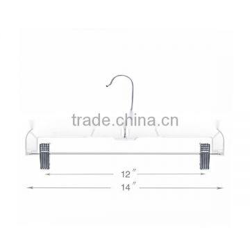 Plastic Clear Suit Hanger With Metal Clips photo-2