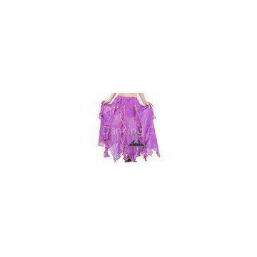 Long Belly Dance Skirts For Belly Dance Show In Light Purple Color