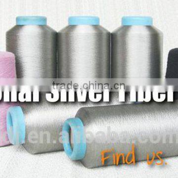 touchscreen yarn silver fiber yarn for touch screen gloves