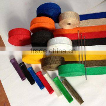 Yellow fiber glass heat insulating exhaust wrap