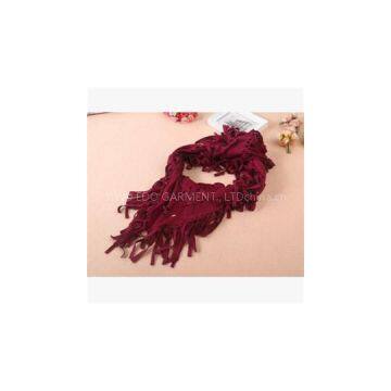 Triangle Suede Scarf With Beautiful Fringe