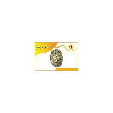 Copper Zinc Alloy Epoxy Stamped Soft Enamel Military Police Badges With Tie Tack