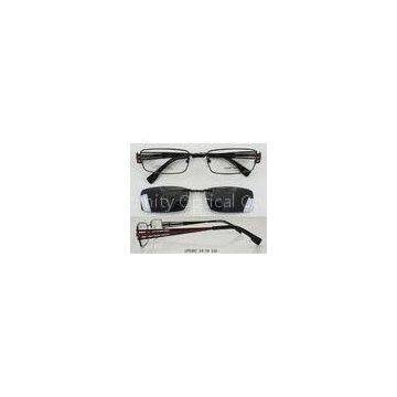 Stainless Steel Eyeglass Frames With Clip On Sunglasses , Polarized Lens