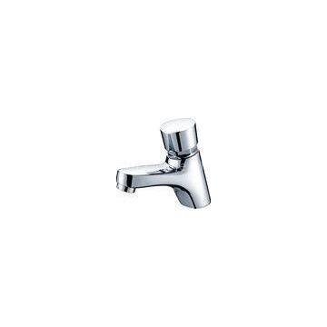 Polished Chrome Self Closing Faucet Brass Mixer Taps with CE , 0.05MPa - 0.9MPa