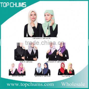 Hot products unique desgin two-sided viscose hijab fashion hijab