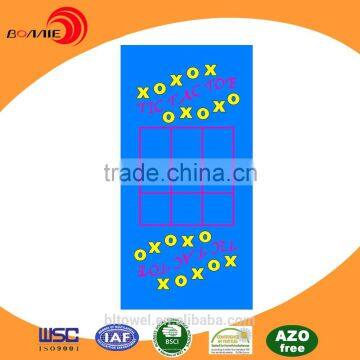Customize 100% cotton reactive printed twister beach towel game beach towel