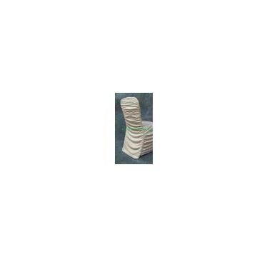 SHIRRED SPANDEX CHAIR COVER  (shirred around &spandex sash with ring )