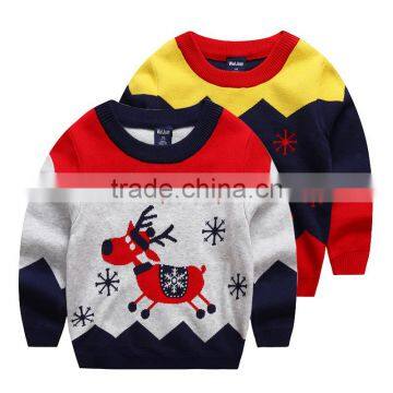 B40694A 2017 Autumn kids clothing boy Christmas deer sweaters