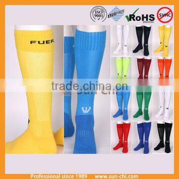 polyester/ nylon / cotton soccer socks/knee high sport socks