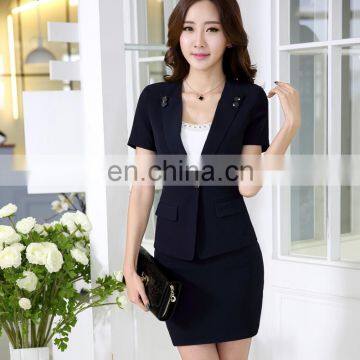 2017 Newly Slim Business Skirt Suits Office Lady Workwear With Short Sleeved photo-3