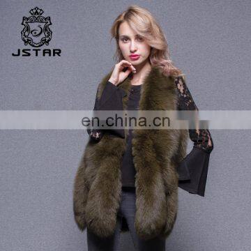 Multicolor optional gilet sleeveless women fur vest girls