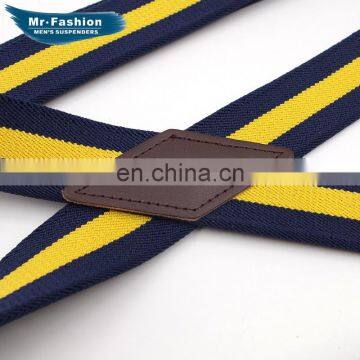 Very strong quality real leather men's braces suspenders fashion suspenders