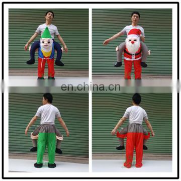 China Guangzhou santa and christmas elf plush costume ride on costume plush mascot costume for sale