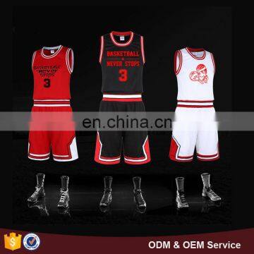 Comfortable wholesale custom dri fit basketball uniform