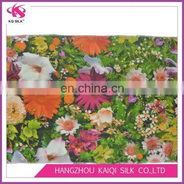 Floral Digital Print Cotton Silk Colorful Silk Blend Cotton Fabric Silk Fashion Fabric for Lady Dress photo-4