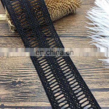 4.4cm OLT340 hot sale embroidery chemical shoe lace trim