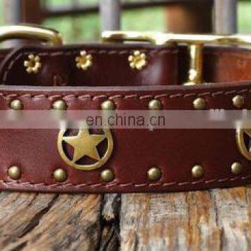 High quality wholesale leather dog collar