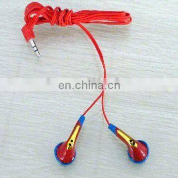 2012 cheap earphone and sterel headphone red packing 3.5mm plug stock sales promtiona