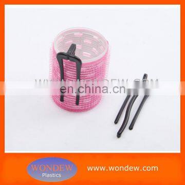 Plastic hair roller with clip