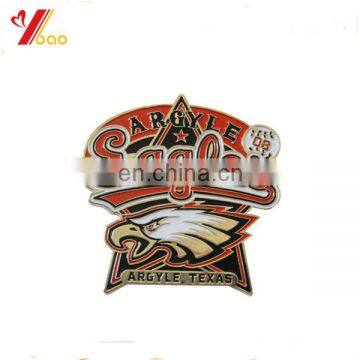 Custom lapel pins with soft enamel and hard enamel color