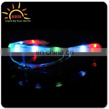 Space Futuristic LED Flashing Light Up X Cool Kids Glasses