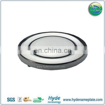 ABS Chromed Round Car Nameplate Badges Emblems, Custom Plastic Car Auto Logo Sticker