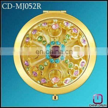 promotion round metal pocket mirror gold CD-MJ052R