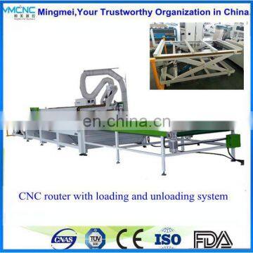 Mingmei Auto Loading unloading Device 1325 CNC Router With Boring Head