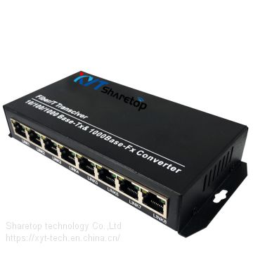 100M/1000M 8Fiber 1 Ethernet Fiber Media Converter Fiber Switch SC