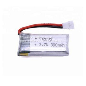 702035 3.7V 380mAh Rechargeable 20C Li-Po Battery For RC Helicopter 51005 Plug