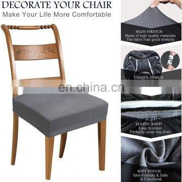 Stretch Spandex Jacquard Dining Chair Seat Cover Waterproof Removable and Washable Dustproof Dining Chair Cushion Seat Cover photo-2
