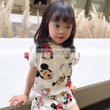 Baby Boys Girl's Sets 2020 Summer Cartoon Print Tops + Shorts 2Pcs Outfit Set