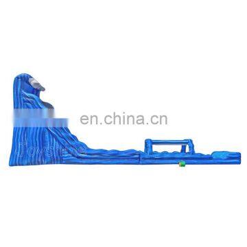 Giant Slip and Slide Tropical Inflatable Blue Wave Dual Water Slide With Pool photo-3