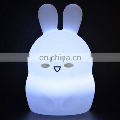 8 lighting colors night light USB rechargeable table lamp bunny rabbit lamp