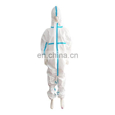 Disposable CE Cat III Type 3 4 5 6 EN14126 Suit Chemical Protection Full Body from Hazmat and Contamination Protective Coverall