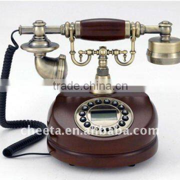 Wooden antique telephone,old style phone,history corded telephone