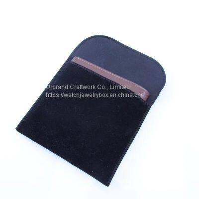 Custom High-grade Flannelette Envelope Bag Flip Wallet Bag Leather Velvet Bag Jewelry Storage Dustproof Bag photo-4