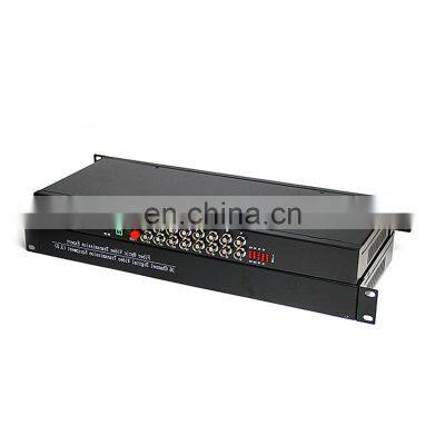 1 Pair Single Mode Rack Mount 16 Channel Optical Media Video Converter