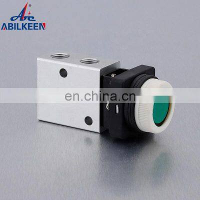 G1/4 Thread Pneumatic Control Valve Stainless Steel JM322PP Flat Head Push Button Mechanical Pneumatic Valve