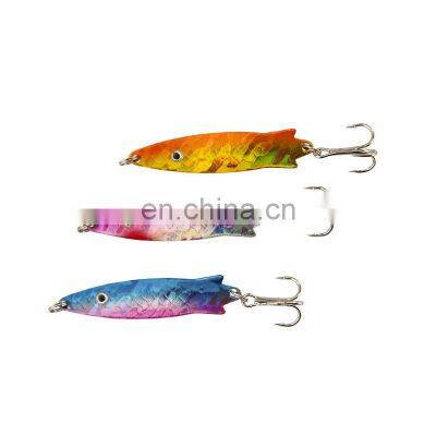 New 7cm/5.8g  Curved spoon baits 6 Colors Metal sea fishing jig lures