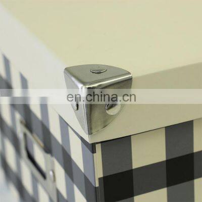 Metal Edging Cardboard Box File Paper File Folder for Size Folding Storage Box photo-4